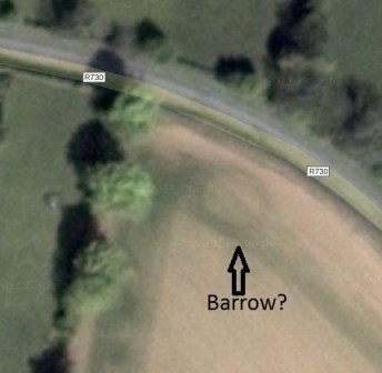 Close up of possible barrow/ring-ditch located to the norteast of cillin