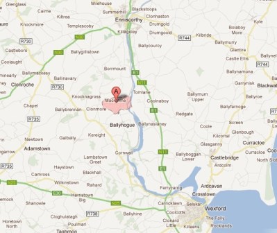 Location of Macmine townland (click to enlarge)