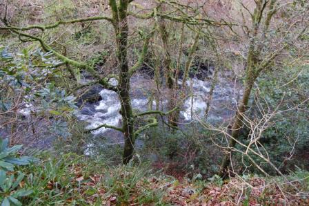 Looking over the cliff face at the Boro below